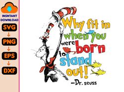 why fit in when you were born to stand out svg, autism awareness svg, read across america day svg, autism month svg