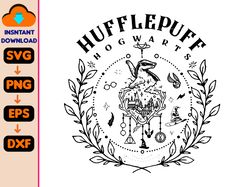 hufflepuff hogwarts svg, magical world svg, witchcraft svg sublimation, wizarding school crests, instant download