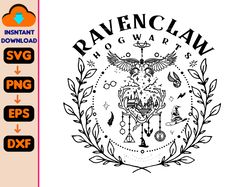 ravenclaw hogwarts svg, magical world svg, witchcraft svg sublimation, wizarding school crests, instant download