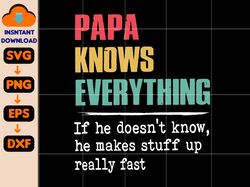 papa knows everything svg, new dad svg, dad svg, daddy svg, father's day svg, best dad svg, gift for dad, gift for papa