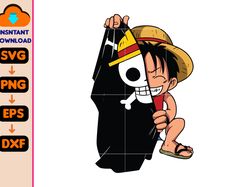 monkey d luffy flag one piece men's svg, one piece svg, anime cutfile, anime clipart, anime print, anime cricut