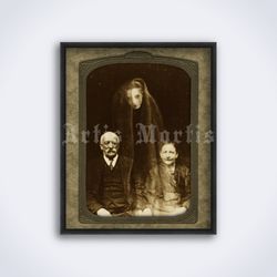 spirit of daughter ghost spiritualism photo printable art print poster digital download