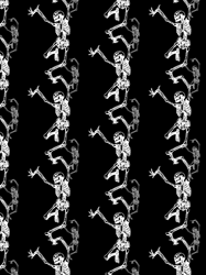 dancing bones repeat print graphic