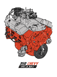350 v8 gm muscle car engine