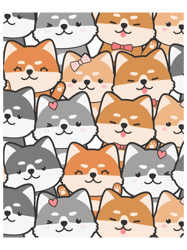 beautiful decorations.cute shiba inu dog cartoon pattern graphic