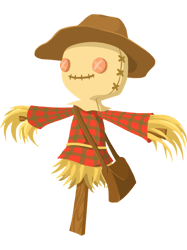 cartoon scarecrow cute