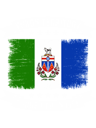 yukon territory flag and province slogan - vintage