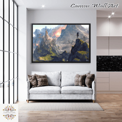 the legend of zelda canvas zelda wall decor, game room gift, the legend of zelda breath of the wild wall art, zelda gift