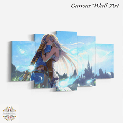 the legend of zelda canvas zelda wall decor, game room  gift, the legend of zelda breath of the wild wall art, zelda gif