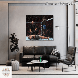 ufc champion alex pereira bow & arrow, the last style bender's israel adesanya ufc ko  print, framed art, fight room dec