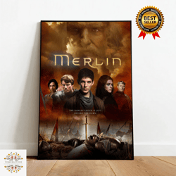 merlin canvas, canvas wall art, rolled canvas print, canvas wall print, tv show canvas