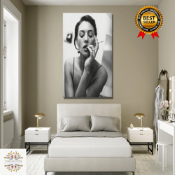 monica bellucci canvas canvas,black and white, feminist print,room decor, home decor, for gift, framed option,monica bel