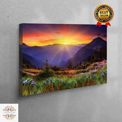 mountain landscape canvas gift, mountain art, landscape canvas gift, mountain landscape artwork, wall art prints canvas