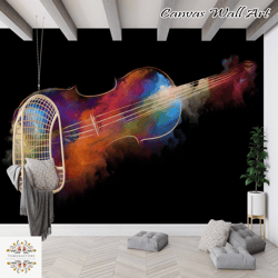 violinist for gift wall mural, music room wall poster, abstract violin wall mural, colorful violin wall print, abstract