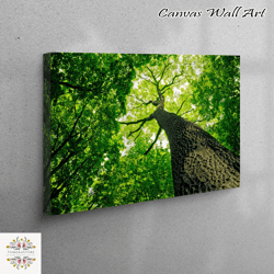 wall art canvas, canvas print, large wall art, green tree wall art, big tree art canvas, tree canvas poster, landscape a