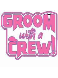 groom with a crew funny stag-do phrase blackwedding bachelor best man ushers hotpink