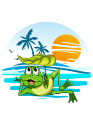 frog at the beach - funny frog the beach