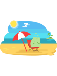 frog at the beach design