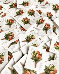 celebration boutonniere 2017 us forever stamps - ideal for collection, invitation, wedding, marketing, and more