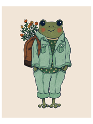 mr. frog  casual  canvas print