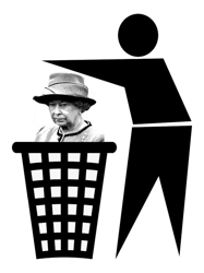 abolish the monarchy - queen in the bin