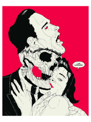 bloody eyes villains skull qotsa