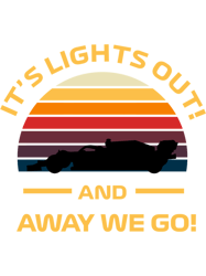 clough - cloudsformula one retro sunset design - its lights out and away we go