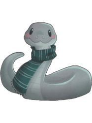 green snake with scarf