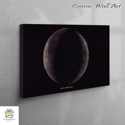 large canvas, 3d wall art, living room wall art, just breathe, moon landscape wall art, moon canvas canvas, landscape wa