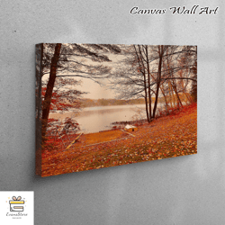 large canvas, canvas gift, canvas, tree 3d canvas, landscape canvas decor, view wall art, autumn landscape art canvas,