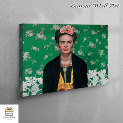 large canvas, canvas wall art, wall art, frida kahlo, woman wall decor, frida printed, famous canvas, trendy canvas art,