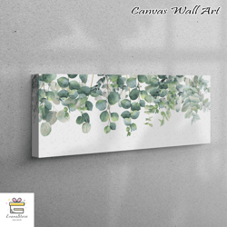 large canvas, living room wall art, 3d canvas, floral art, eucalyptus leaves art, contemporary canvas art, minimal canva