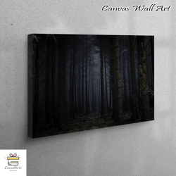 large canvas, wall art, canvas decor, forest landscape, nature landscape canvas decor, view canvas art, black 3d canvas,