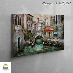 large canvas, wall art, canvas print, venice italy, italy artwork, grand canal landscape wall decor, venice lanscape can