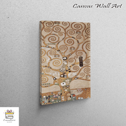 large wall art, wall art canvas, canvas home decor, gustav klimt tree, klimt tree canvas canvas, tree artwork, art nouve