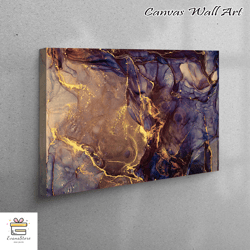 large wall art, wall art canvas, large canvas, purple and gold marble, marble art canvas, purple marble canvas, gold mar