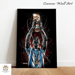 lionel messi canvas, football wall art, football legends, rolled canvas print, gifts for football wall art decor