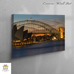 living room wall art, 3d canvas, wall art canvas, royal botanic garden, sydney wall decor, city landscape printed,