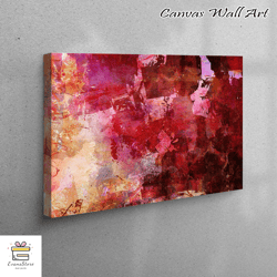 living room wall art, canvas art, large canvas, plaster canvas, yellow canvas gift, contemporary canvas gift, pink canva