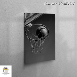 living room wall art, canvas decor, 3d canvas, basketball hoop canvas, gym printed, motivational canvas, sport canvas,