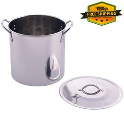 12-qt stainless steel stock pot with metal lid - n1070