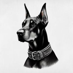 doberman svg, dog svg, natural doberman pinscher clipart, download sit vector, printable art