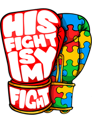 autism awareness day shirt his fight is my fight for mom dad neurodiverse