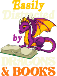 Fantasy Creature Librarian Funny Book Reading Book Dragon 21, Png, Png For Shirt, Png Files For Sublimation, Digital Dow
