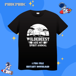 Blue Wildebeest Gnu Animal Antelope 21Png, Png For Shirt, Png Files For Sublimation, Digital Download, Printable