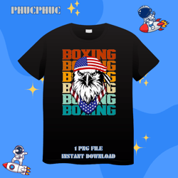 eagle boxing dad boxer daddy flag americanpng, png for shirt, png files for sublimation, digital download, printable