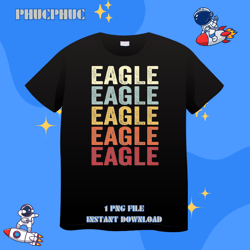 eagle idaho eagle id retro vintage text 21png, png for shirt, png files for sublimation, digital download, printable