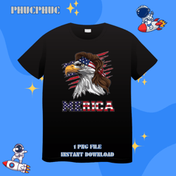 eagle mullet 4th of july usa american flag mericapng, png for shirt, png files for sublimation, digital download, printa