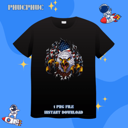 eagle ripping through patrioticpng, png for shirt, png files for sublimation, digital download, printable