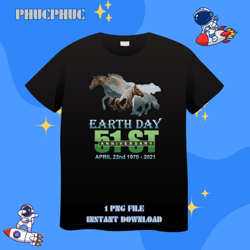 earth day 51st anniversary 2horse ecology environmentalpng, png for shirt, png files for sublimation, digital download,p